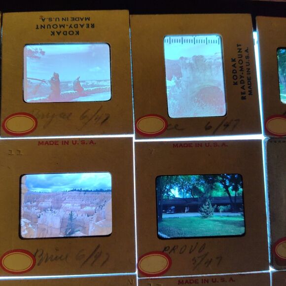 Vtg Utah Parks Slide Lot Grand Canyon, Bryce Canyon, Mines SLC Kodachrome Lot - Picture 6 of 10